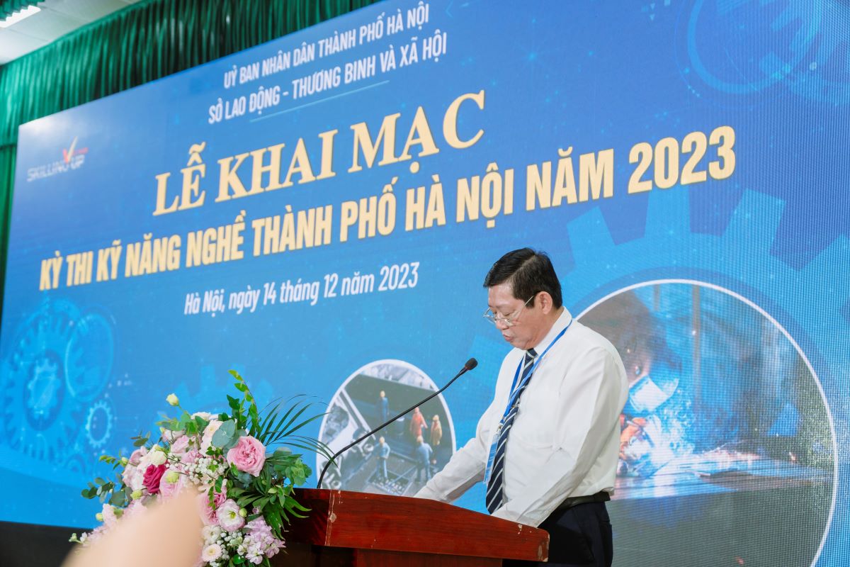 Buổi lễ khai mạc Kỳ thi kỹ năng nghề Thành phố Hà Nội năm 2023